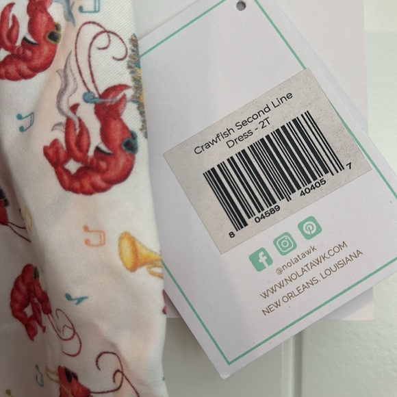 BNWT Crawfish Second Line Dress 2T Nola Tawk - Picture 3 of 3